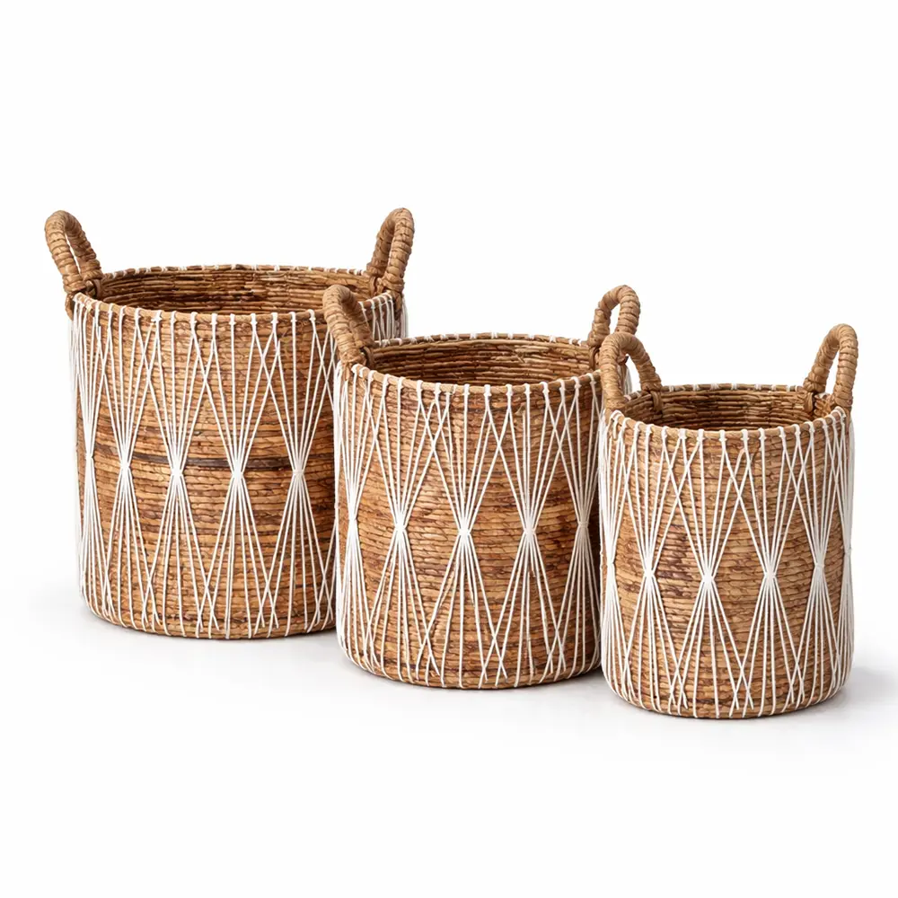 Boho Wäschekorb 3er Set