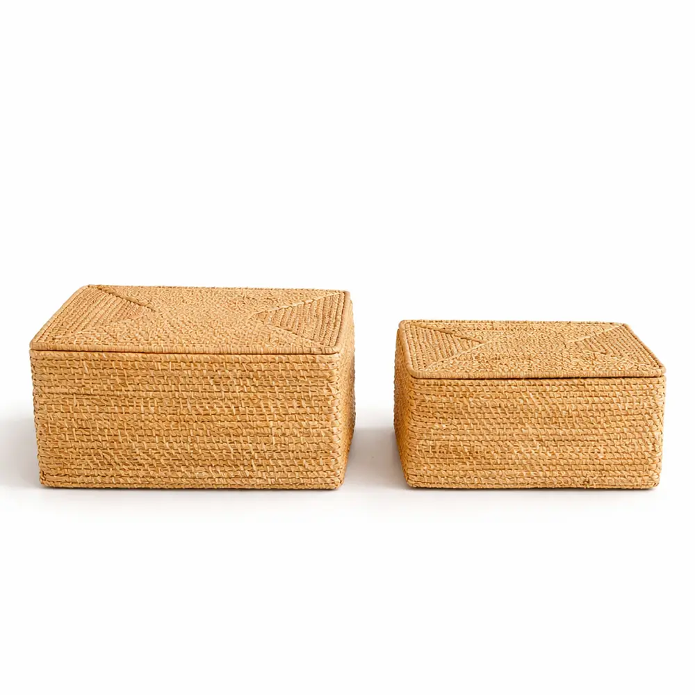 Regalkorb Geflochten 2er Set