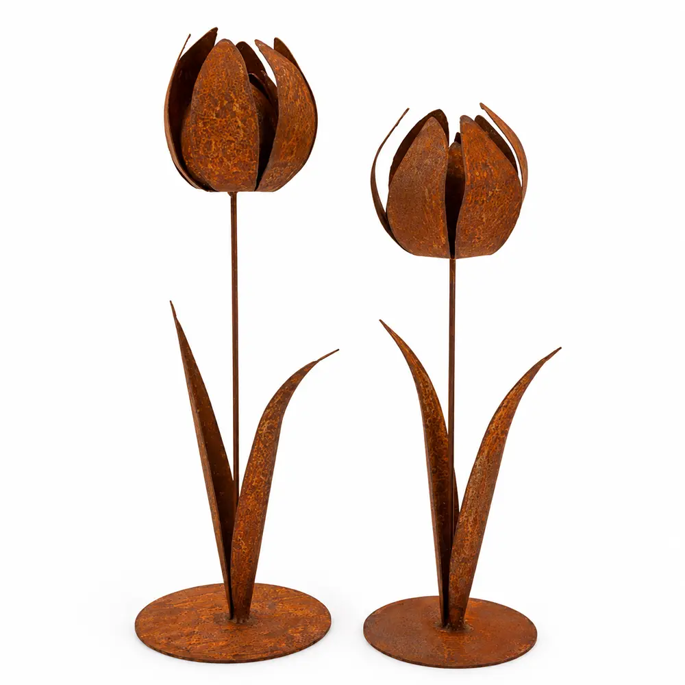 Gartenfigur Rostig Tulpe