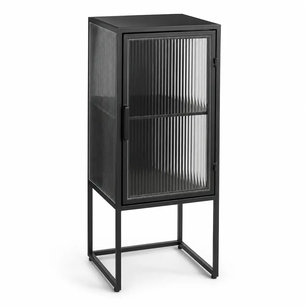 Vitrine Schwarz Metall 90cm